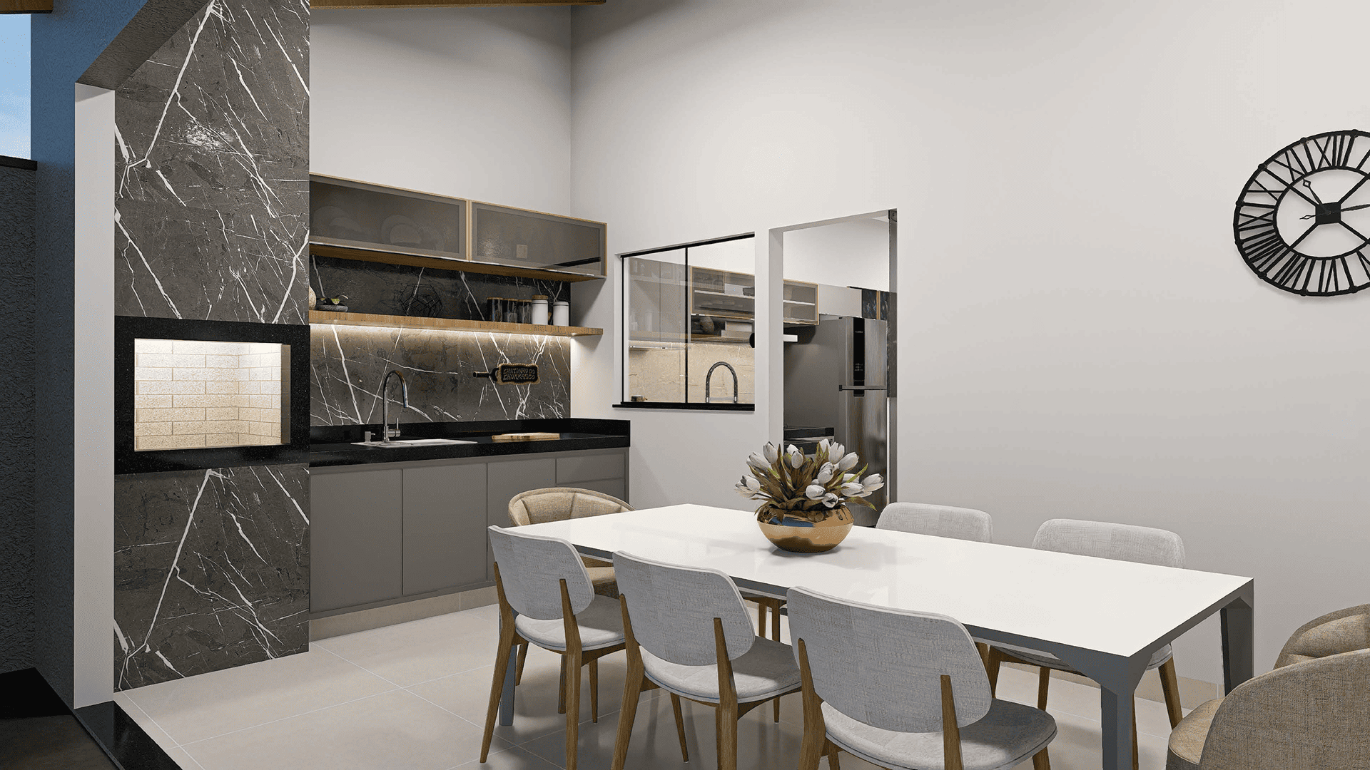 Área churrasco Casa Premium